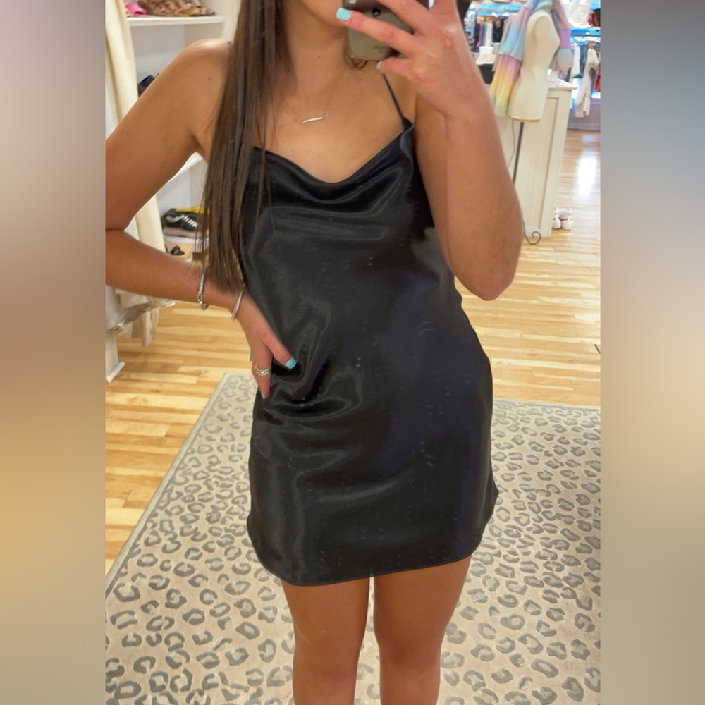 Chic black Cocktail Slip Dress Size‎ XS